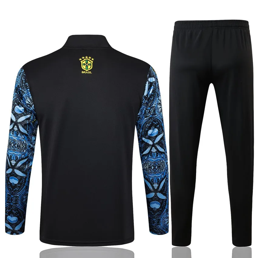 Survetement Bresil Training 2024 2025 Bleu Noir