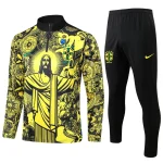 Survetement Bresil Training 2024 2025 Jaune Motif