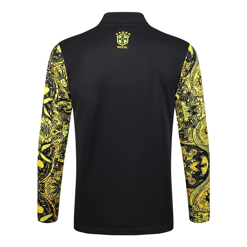 Survetement Bresil Training 2024 2025 Jaune Motif