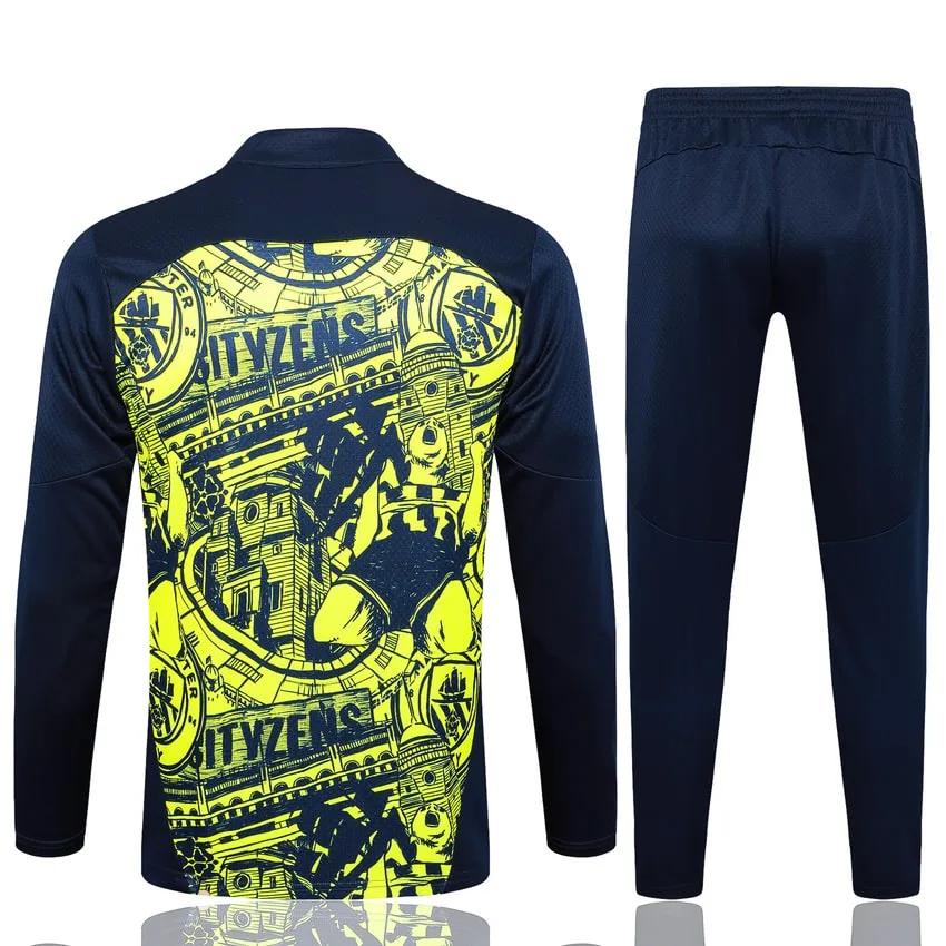 Survetement Manchester City Training 2024 2025 Jaune Noir