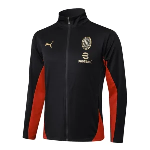 Chaqueta de chándal del AC Milan 2024-2025 negra