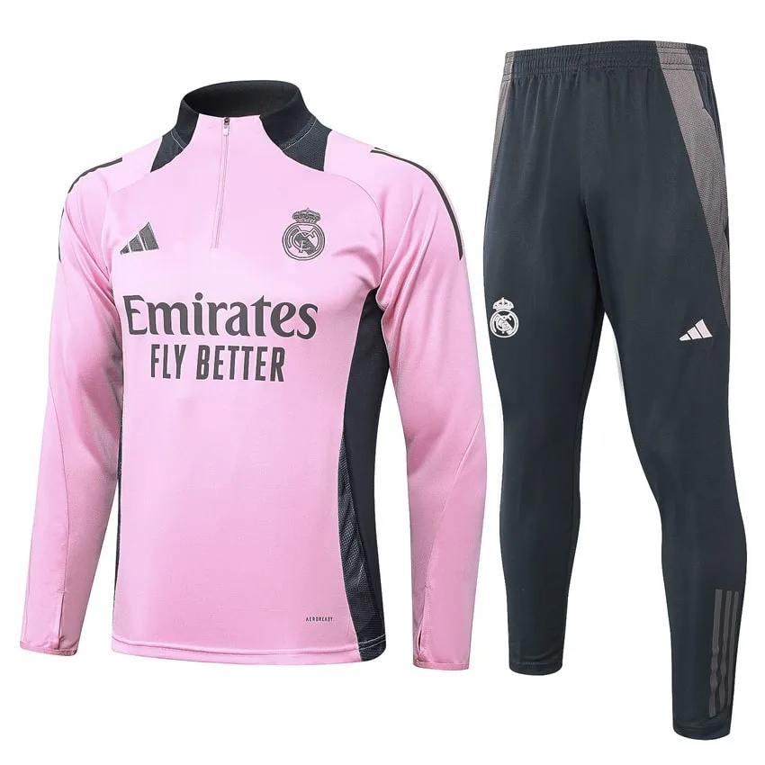 Survetement Real Madrid Training 2024 2025 Rose Clair
