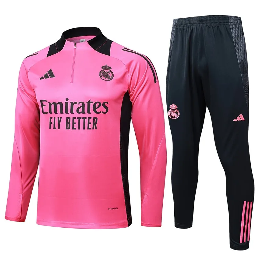 Survetement Real Madrid Training 2024 2025 Rose Foncé