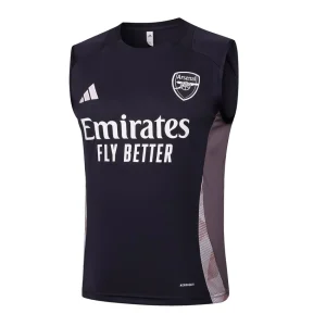 Camiseta corta sin mangas negra oscura del Arsenal 2024-2025