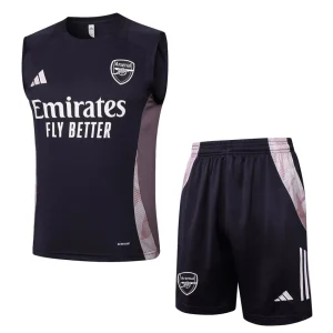 Camiseta corta sin mangas negra oscura del Arsenal 2024-2025