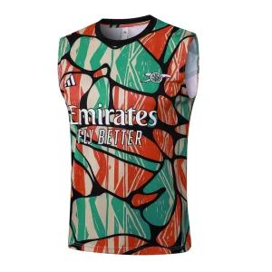 Camiseta sin mangas y pantalones cortos Arsenal 2024-2025 Rojo Verde