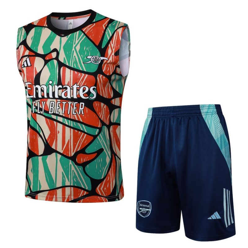 Debardeur Short Arsenal 2024 2025 Rouge Vert