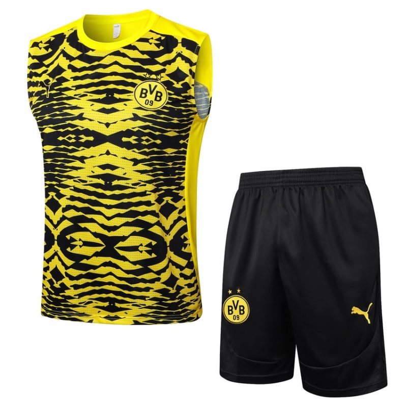 Debardeur Short Dortmund 2024 2025 Jaune Noir