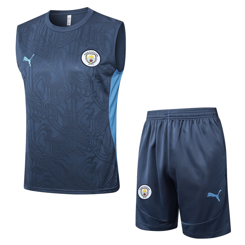 Debardeur Short Manchester City 2024 2025 Bleu
