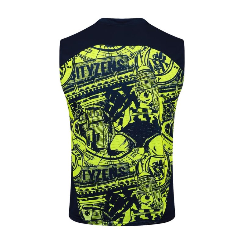 Debardeur Short Manchester City 2024 2025 Jaune Noir 3 Debardeur Short Manchester City 2024 2025 Jaune Noir