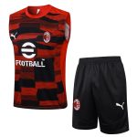Debardeur Short Milan AC 2024 2025 Rouge Noir
