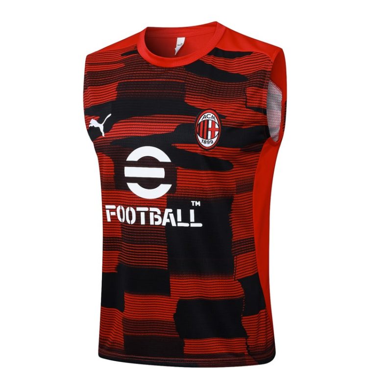 Debardeur Short Milan AC 2024 2025 Rouge Noir 2 Debardeur Short Milan AC 2024 2025 Rouge Noir