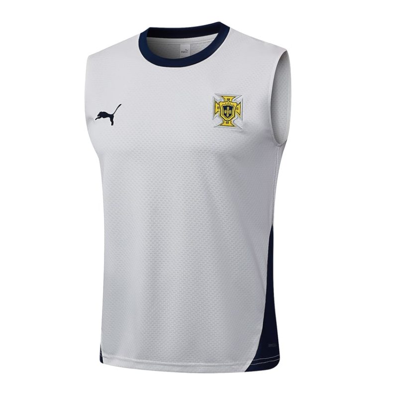 Debardeur Short Portugal 2024 2025 Blanc 2 Debardeur Short Portugal 2024 2025 Blanc