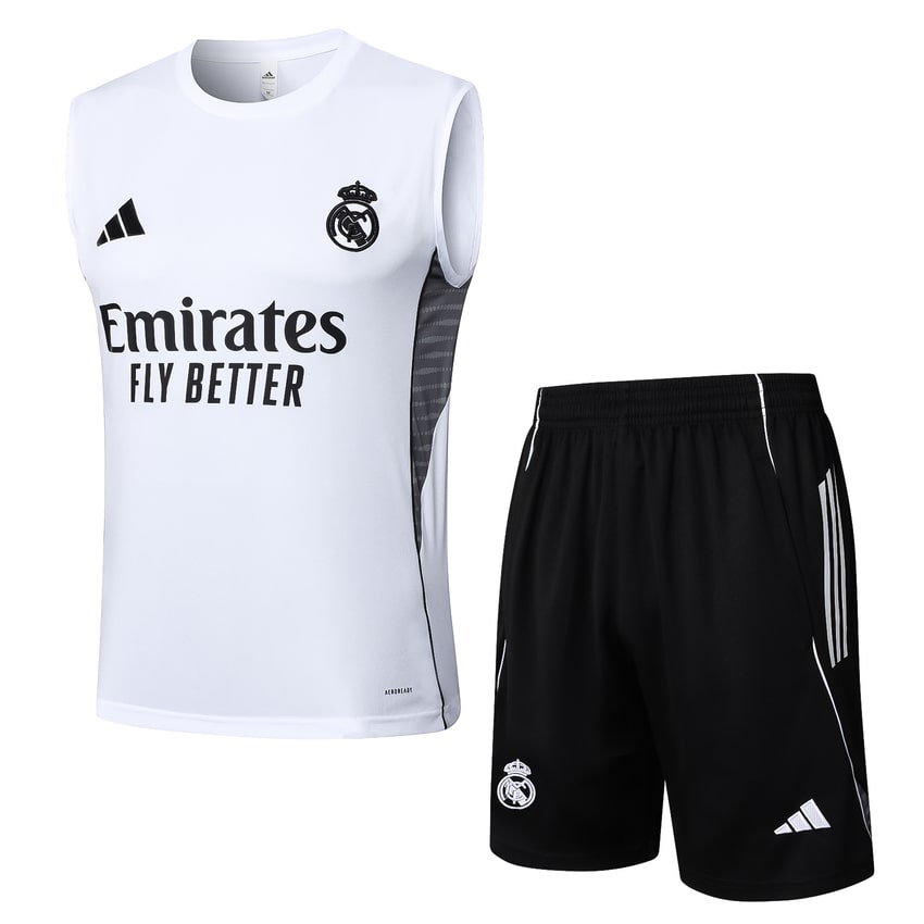 Debardeur Short Real Madrid 2024 2025 Blanc Clair Debardeur Short Real Madrid 2024 2025 Blanc Clair
