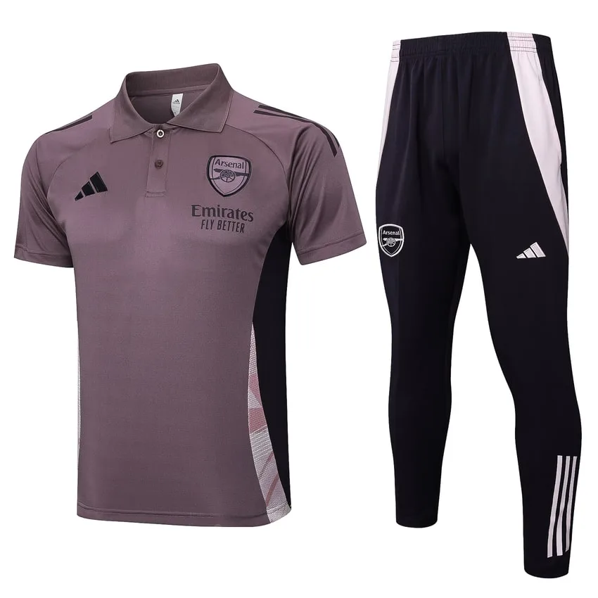 Survetement Arsenal Polo 2024 2025 Rose Foncé