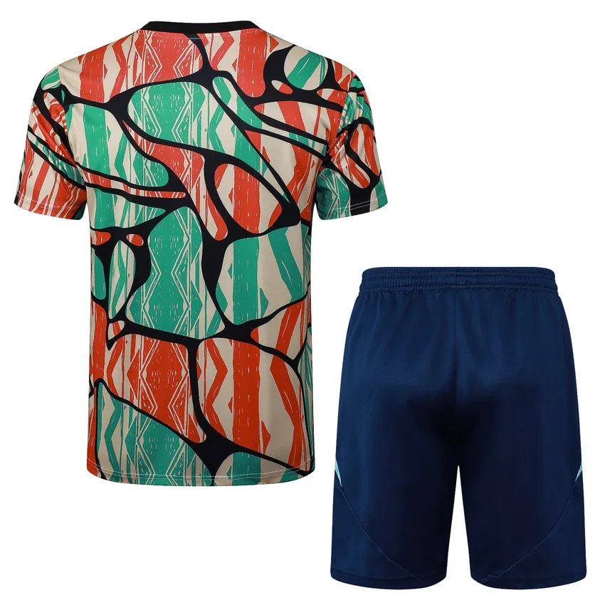 Ensemble Maillot Short Arsenal 2024 2025 Rouge Vert