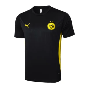 Conjunto de camiseta y pantalones cortos negros del Dortmund 2024-2025
