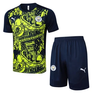 Manchester City 2024 2025 Yellow Black Short Shirt Kit