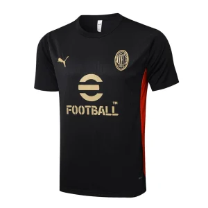 Conjunto de camiseta y pantalones cortos negros del AC Milan 2024-2025