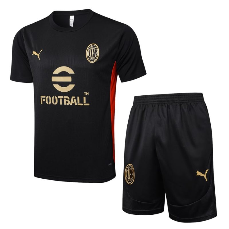 Ensemble Maillot Short Milan AC 2024 2025 Noir