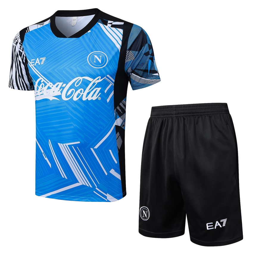 Ensemble Maillot Short Naples 2024 2025 Bleu Ciel