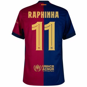 Maillot Barca Domicile 2024 2025 Raphinha New Sponsor