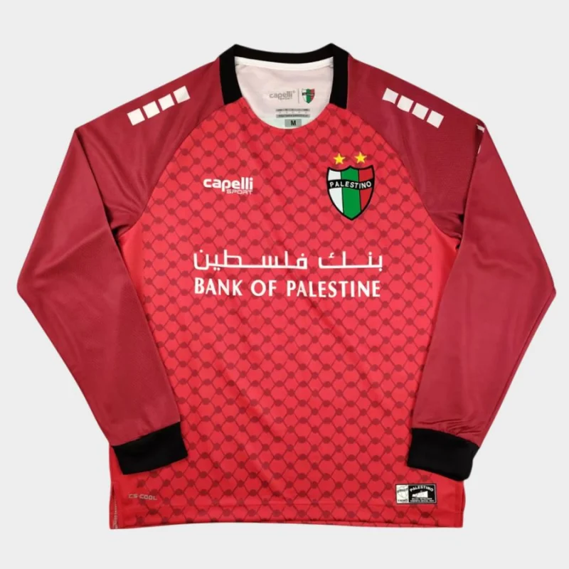 Maillot Palestine CL 2025 2026 Exterieur Rouge Manches Longues