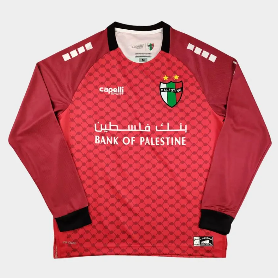 Maillot Palestine CL 2025 2026 Exterieur Rouge Manches Longues