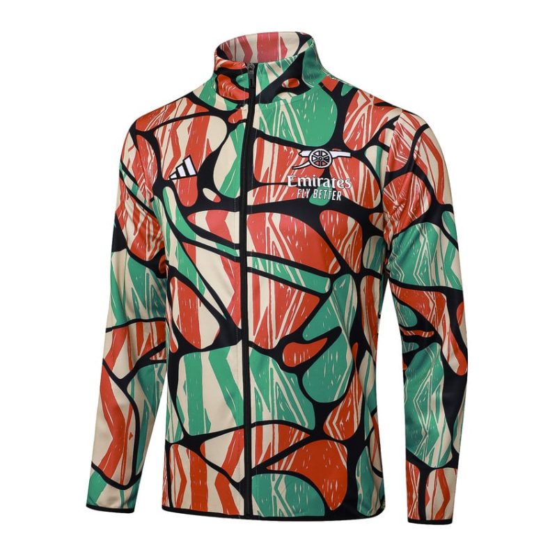 Survetement Arsenal Veste 2024 2025 Rouge Vert 2 Survetement Arsenal Veste 2024 2025 Rouge Vert