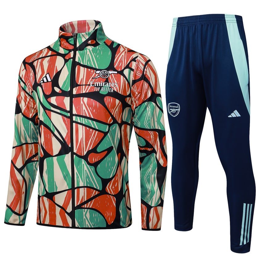 Survetement Arsenal Veste 2024 2025 Rouge Vert