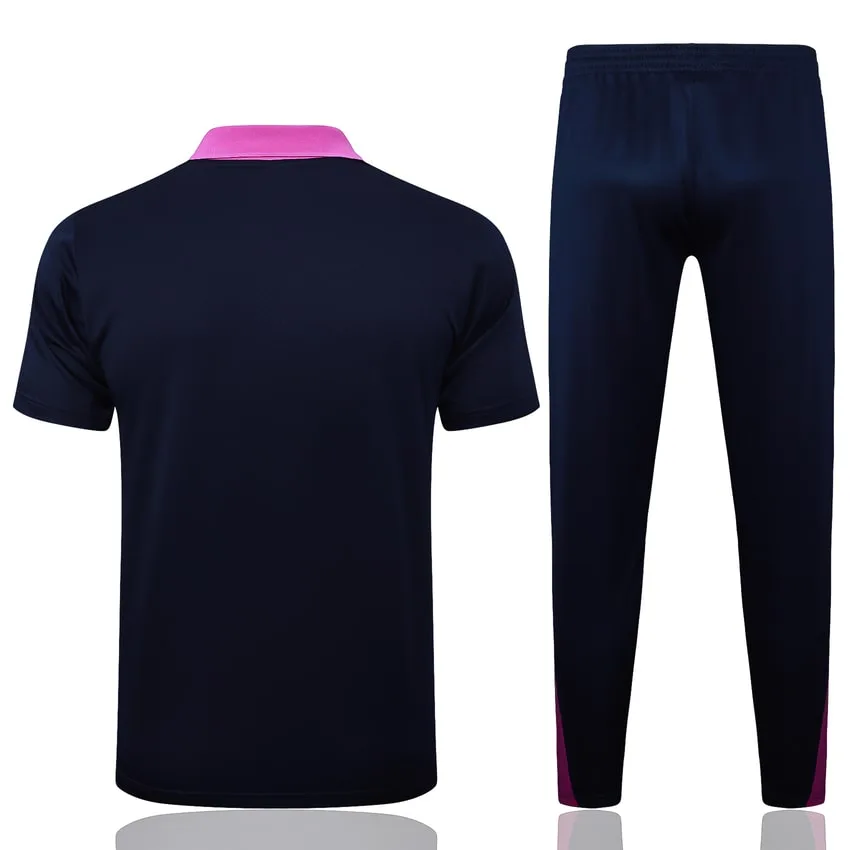 Survetement Barca Polo 2024 2025 Bleu Rose