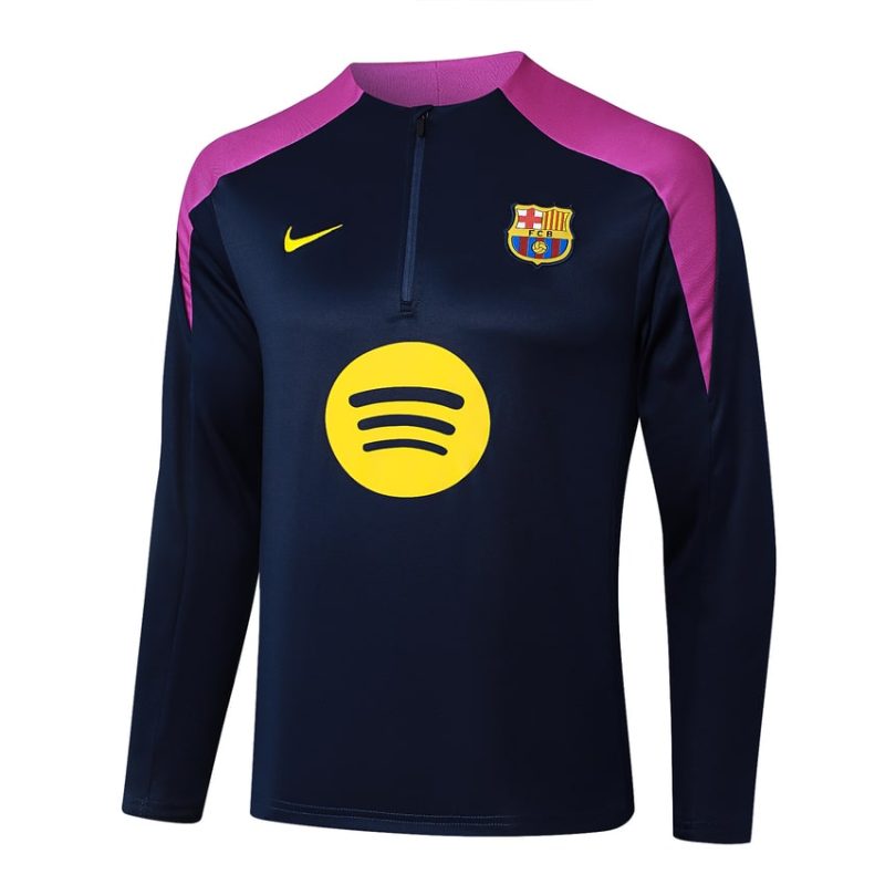 Survetement Barca Training 2024 2025 Bleu Sombre 2 Survetement Barca Training 2024 2025 Bleu Sombre