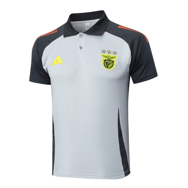Survetement Benfica Polo 2024 2025 Blanc Noir 2 Survetement Benfica Polo 2024 2025 Blanc Noir