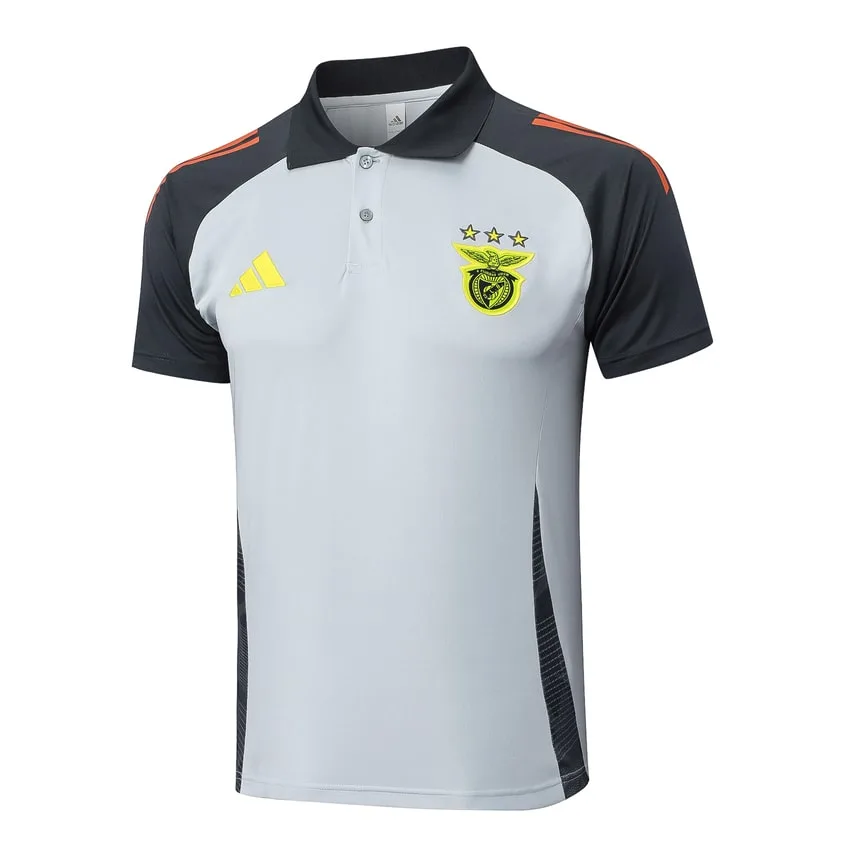 Survetement Benfica Polo 2024 2025 Blanc Noir 2 Survetement Benfica Polo 2024 2025 Blanc Noir