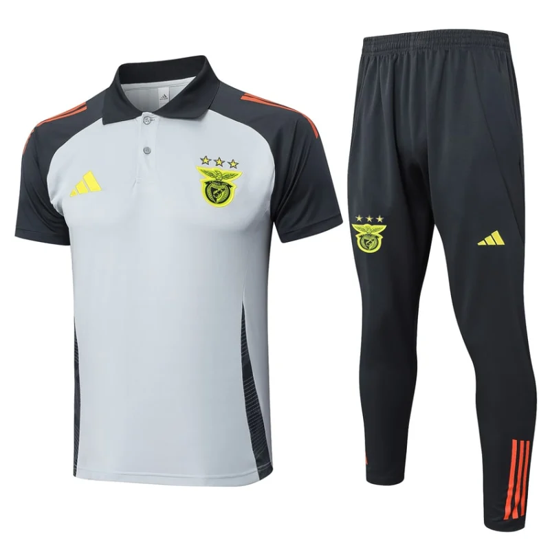 Survetement Benfica Polo 2024 2025 Blanc Noir Survetement Benfica Polo 2024 2025 Blanc Noir