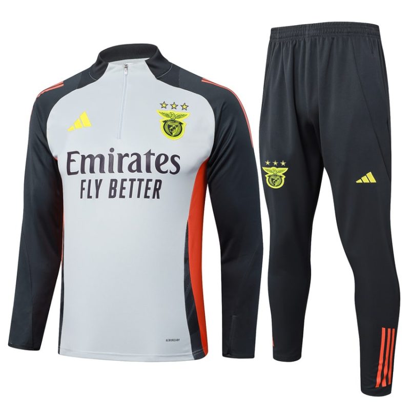 Survetement Benfica Training 2024 2025 Blanc Noir