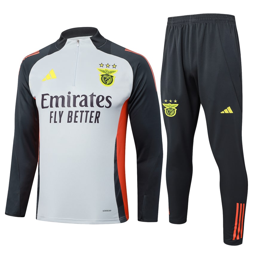 Survetement Benfica Training 2024 2025 Blanc Noir