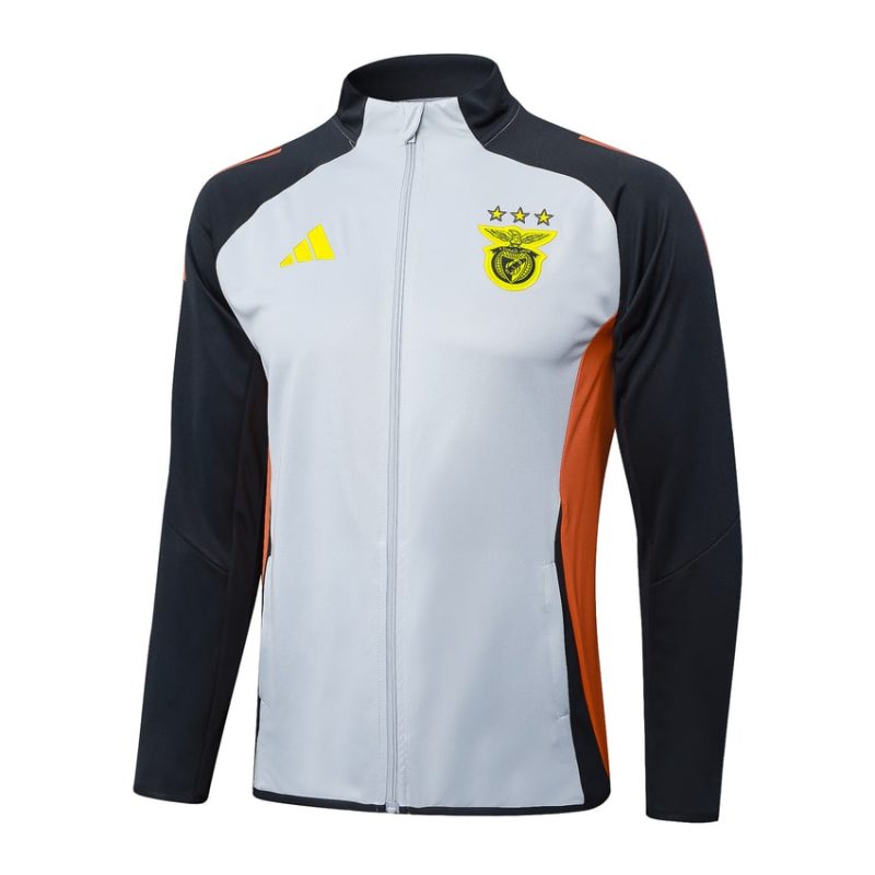 Survetement Benfica Veste 2024 2025 Blanc Noir 2 Survetement Benfica Veste 2024 2025 Blanc Noir