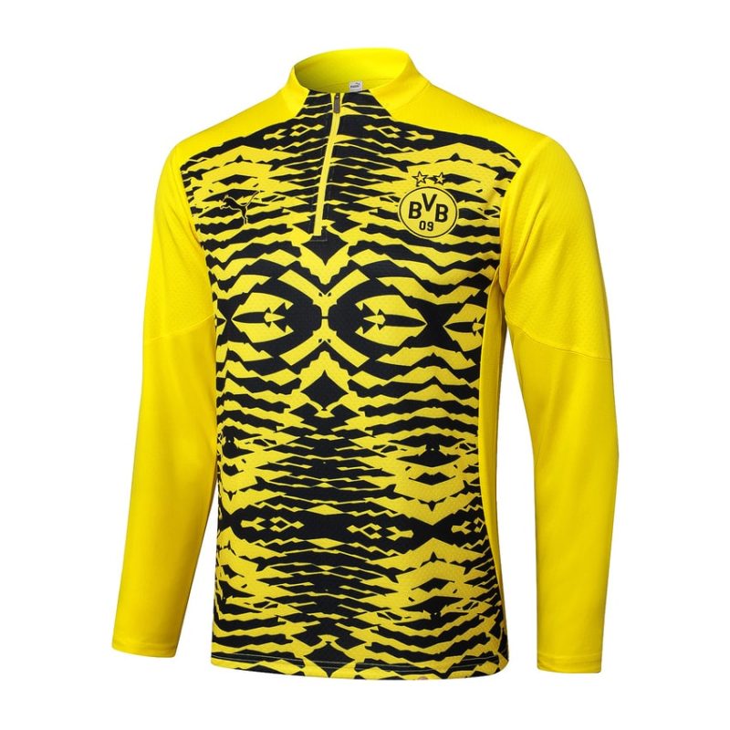 Survetement Dortmund Training 2024 2025 Jaune Noir 2 Survetement Dortmund Training 2024 2025 Jaune Noir
