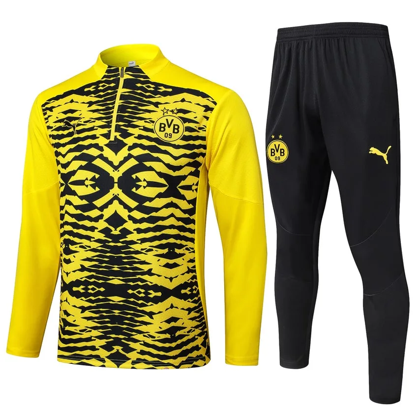 Survetement Dortmund Training 2024 2025 Jaune Noir