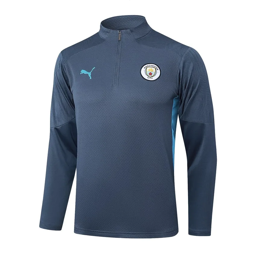 Survetement Manchester City Training 2024 2025 Bleu Foncé
