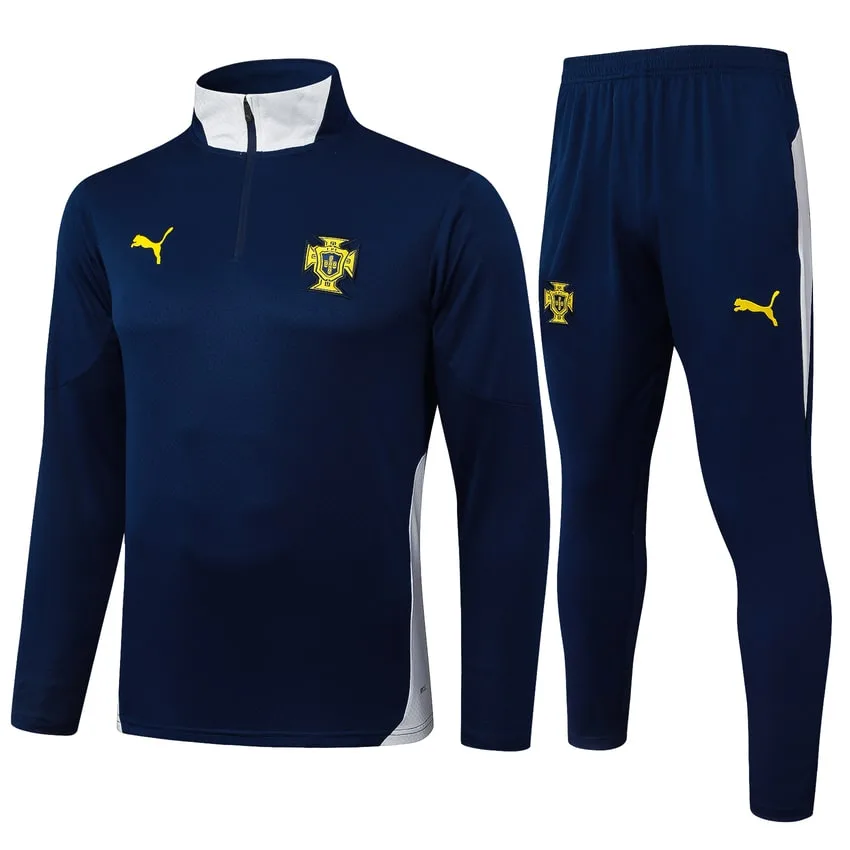 Survetement Portugal Training 2024 2025 Bleu Sombre
