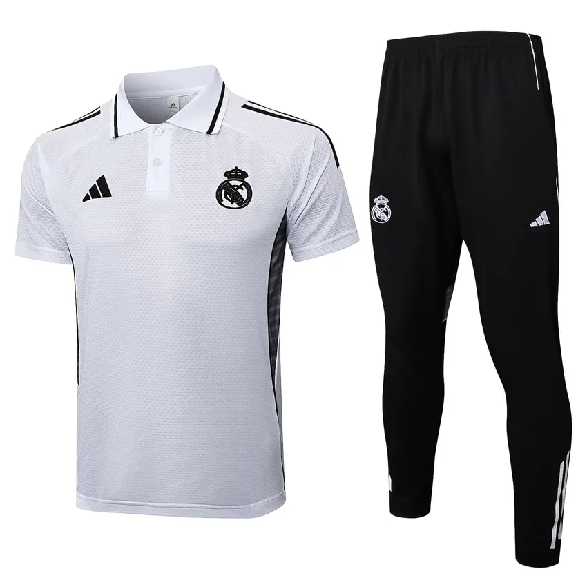 Real Madrid Trainingsanzug 2024 2025 Hellweiß