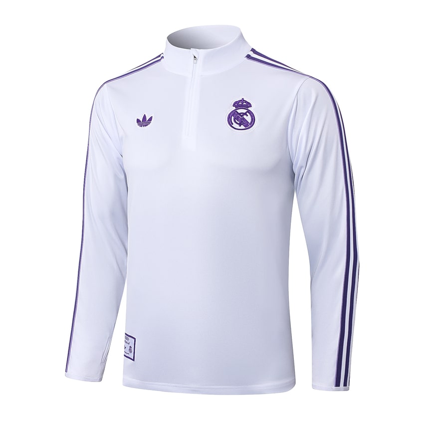 Survetement Real Madrid Training 2024 2025 Blanc Violet