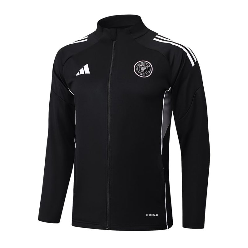 Survetement Real Madrid Veste 2024 2025 Noir Gris 2 Survetement Inter Miami Veste 2024 2025 Noir
