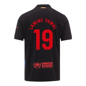เสื้อเด็ก ชุดเยือน บาร์ซ่า 2024 2025 ลามีน ยามาล