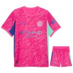 Maillot Kit Enfant Manchester City Domicile 2025 2026 Gardien Rose (1)