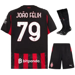 Maglia Home Kit Bambino AC Milan 2025 2026 Joao Felix