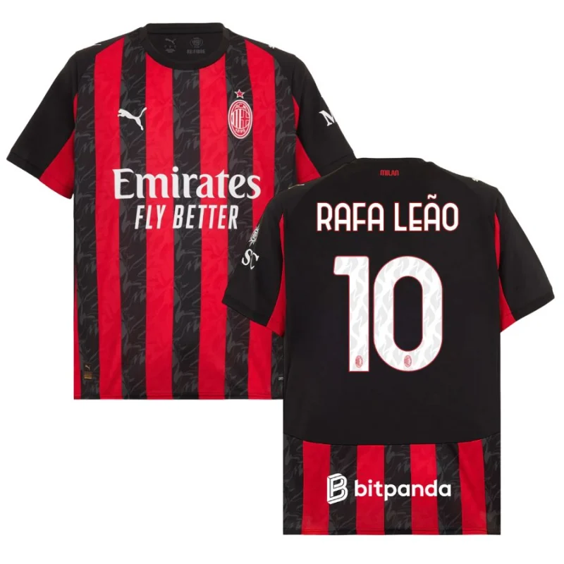 Camiseta local del AC Milan 2025-2026 de Rafael Leao