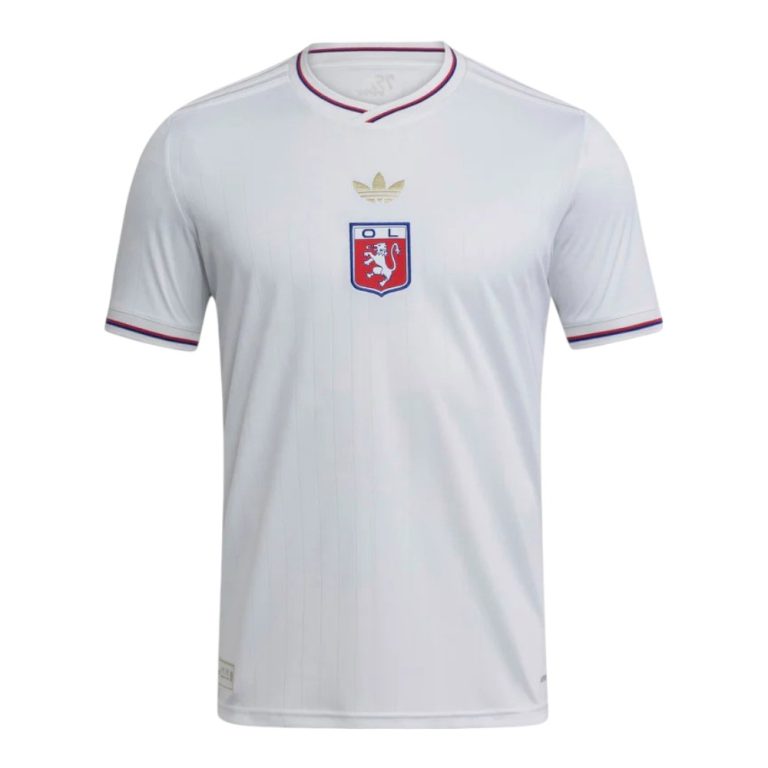 Maillot Olympique Lyonnais 75 Ans Édition Limitée - Replica Domicile Blanc Adidas - Neuf